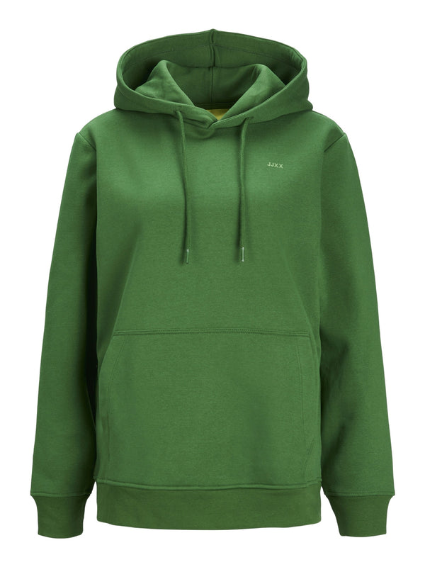 JJXX ladies Abbie Overhead Relaxed Fit Hooded Sweatshirt-GREEN - Borderland Muff