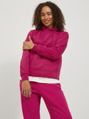 JJXX ladies Abbie Overhead Relaxed Fit Hooded Sweatshirt-CERISE - Borderland Muff