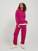 JJXX ladies Abbie Overhead Relaxed Fit Hooded Sweatshirt-CERISE - Borderland Muff