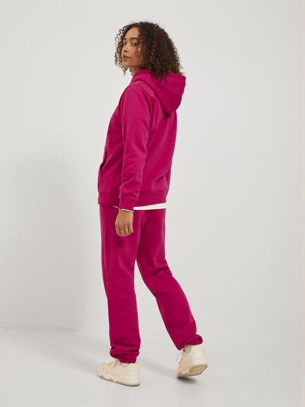 JJXX ladies Abbie Overhead Relaxed Fit Hooded Sweatshirt-CERISE - Borderland Muff