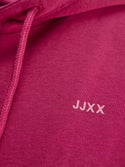 JJXX ladies Abbie Overhead Relaxed Fit Hooded Sweatshirt-CERISE - Borderland Muff