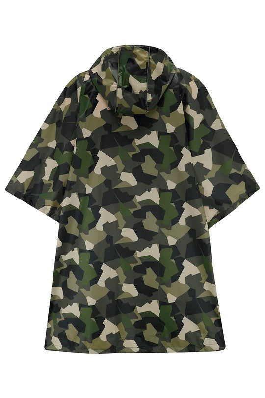 Mac in a Sac Adults Waterproof Breathable Windproof Unisex Packable Poncho-CAMO GREEN - Borderland Muff