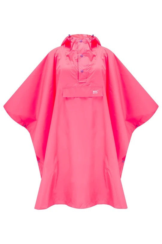 Mac in a Sac Adults Waterproof Breathable Windproof Unisex Packable Poncho-NEON MELON - Borderland Muff