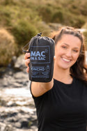 Mac in a Sac Adults Waterproof Breathable Windproof Unisex Packable Poncho-BLACK - Borderland Muff