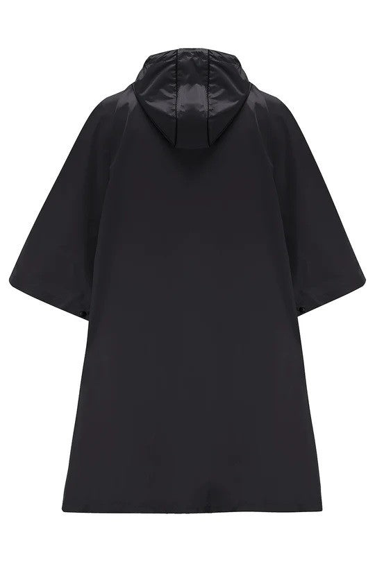 Mac in a Sac Adults Waterproof Breathable Windproof Unisex Packable Poncho-BLACK - Borderland Muff