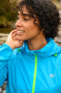 Mac in a Sac Adults Waterproof Breathable Windproof Unisex Origin Packable Jacket -NEON BLUE - Borderland Muff