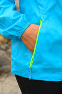 Mac in a Sac Adults Waterproof Breathable Windproof Unisex Origin Packable Jacket -NEON BLUE - Borderland Muff