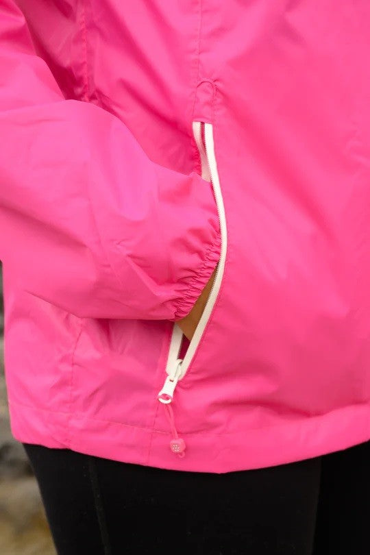 Mac in a Sac Adults Waterproof Breathable Windproof Unisex Origin Packable Jacket-PINK - Borderland Muff