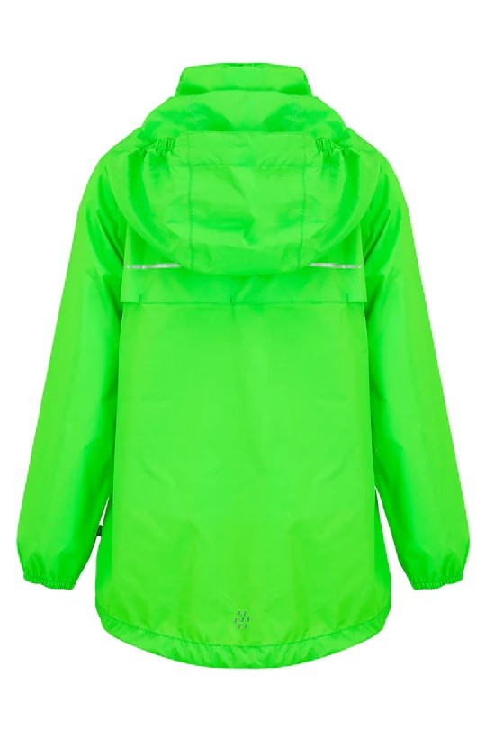 Mac in a Sac Kids Waterproof Breathable Windproof Packable Origin Jacket-NEON GREEN - Borderland Muff