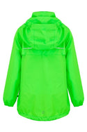 Mac in a Sac Kids Waterproof Breathable Windproof Packable Origin Jacket-NEON GREEN - Borderland Muff