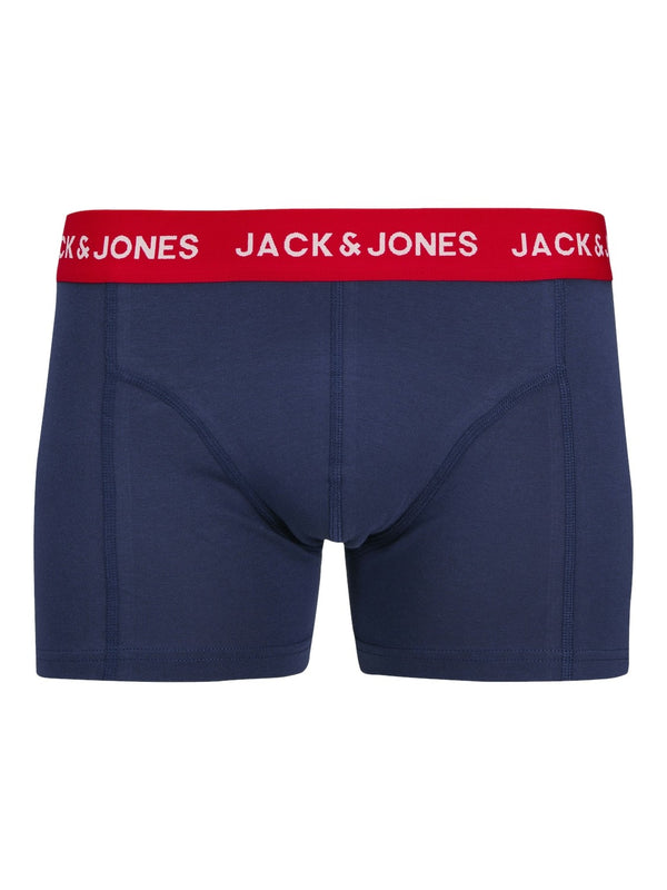 Jack & Jones Mick 3 Pack Cotton Stretch Trunks-DEEP BLUE - Borderland Muff