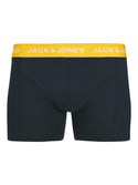 Jack & Jones Mick 3 Pack Cotton Stretch Trunks-DEEP BLUE - Borderland Muff