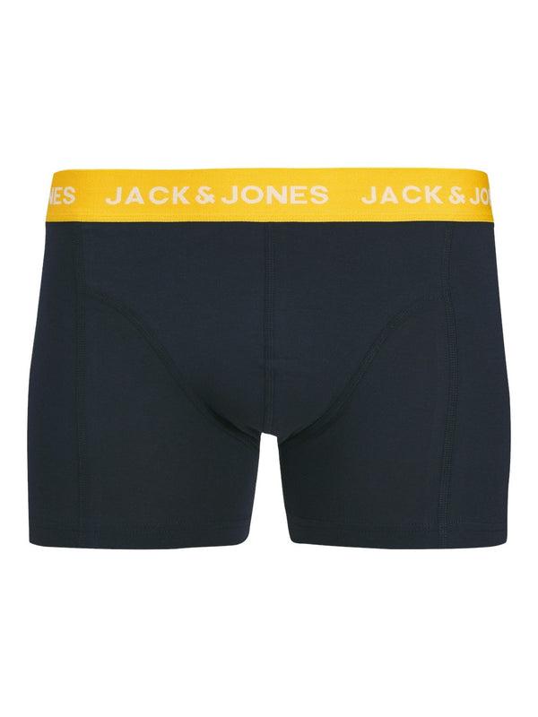 Jack & Jones Mick 3 Pack Cotton Stretch Trunks-DEEP BLUE - Borderland Muff