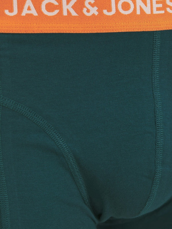 Jack & Jones Mick 3 Pack Cotton Stretch Trunks-DEEP BLUE - Borderland Muff