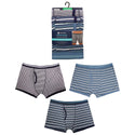 Tom Franks 3 Pack 437 Keyhole Strech Striped Trunks-MULTI COLOUR - Borderland Muff