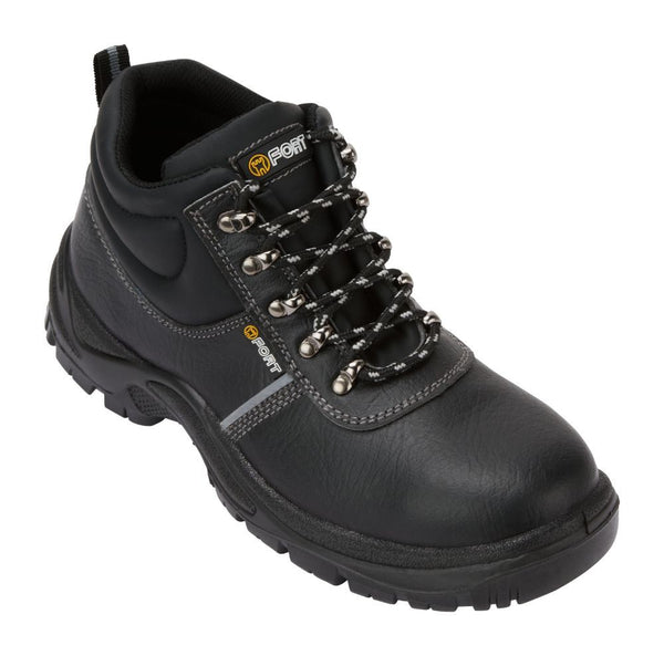 Fort Workforce Leather Safety Boots-BLACK - Borderland Muff