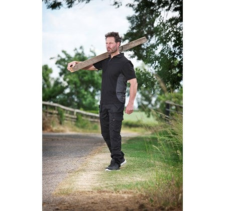Tuff Stuff Mens Pro Work Polo Shirt-BLACK - Borderland Muff