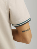 Jack & Jones Mens Paulos Play Slim Fit Short Sleeve Polo-MOONBEAM - Borderland Muff