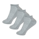 Mens 865 3 Pack Bamboo Grey Low Trainer Sock Size 6-11 - Borderland Muff