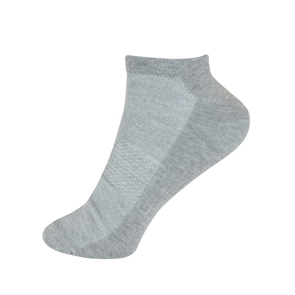 Mens 865 3 Pack Bamboo Grey Low Trainer Sock Size 6-11 - Borderland Muff