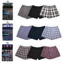 Tom Franks Mens 3 Pack Woven Check Boxer Shorts - Borderland Muff