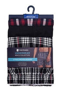 Tom Franks Mens 3 Pack Woven Check Boxer Shorts - Borderland Muff