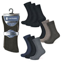 Tom Franks Mens 613  3 pack Plain Non elastic Ribbed 3 pack Socks 7-11 - Borderland Muff