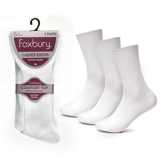 Ladies 3 Pack 498 Softtop Socks Size 4-7 - Borderland Muff