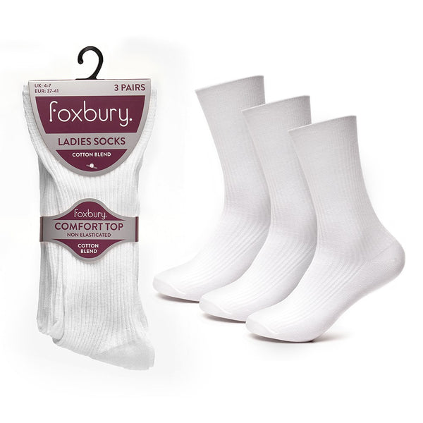 Ladies 3 Pack 498 Softtop Socks Size 4-7 - Borderland Muff
