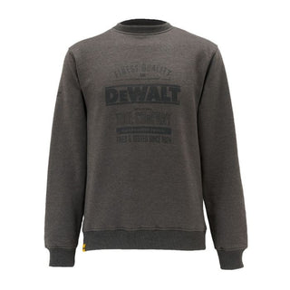 DeWalt Mens Delaware Crew Neck Regular Fit Work Top Sweatshirt-CHARCOAL - Borderland Muff