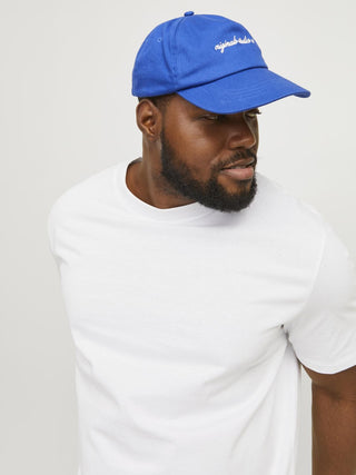 Jack & Jones Mens Plus Size Loose Fit Bradley Short Sleeve T-Shirt-WHITE - Borderland Muff