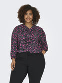 Only Carmakoma Ladies Carbaboost 3/4 Sleeve Regular Fit Plus Size Blouse-PHANTOM - Borderland Muff