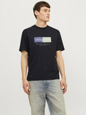 Jack & Jones Mens Fredeiksberg Regular Fit 100% Cotton Tee-BLACK - Borderland Muff