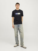 Jack & Jones Mens Fredeiksberg Regular Fit 100% Cotton Tee-BLACK - Borderland Muff