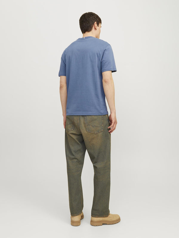 Jack & Jones Mens Fredeiksberg Regular Fit 100% Cotton Tee-NIGHT - Borderland Muff