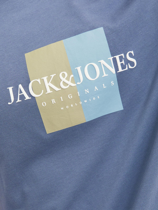 Jack & Jones Mens Fredeiksberg Regular Fit 100% Cotton Tee-NIGHT - Borderland Muff