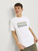Jack & Jones Mens Fredeiksberg Regular Fit 100% Cotton Tee-BRIGHT WHITE - Borderland Muff