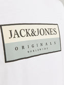 Jack & Jones Mens Fredeiksberg Regular Fit 100% Cotton Tee-BRIGHT WHITE - Borderland Muff
