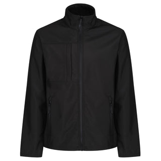 Regatta Men's Octagon II 3 Layer Membrane Printable Water Repellent, Windproof, Breathable Softshell Jacket-BLACK - Borderland Muff