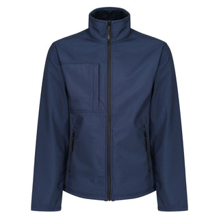 Regatta Men's Octagon II 3 Layer Membrane Printable Water Repellent, Windproof, Breathable Softshell Jacket-NAVY - Borderland Muff