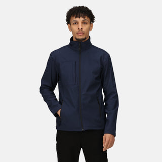 Regatta Men's Octagon II 3 Layer Membrane Printable Water Repellent, Windproof, Breathable Softshell Jacket-NAVY - Borderland Muff