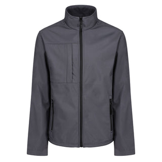 Regatta Men's Octagon II 3 Layer Membrane Printable Water Repellent, Windproof, Breathable Softshell Jacket-SEAL GREY - Borderland Muff