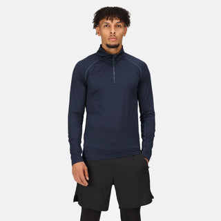Regatta Men's Printable Core Stretch Half Zip Midlayer Ideal For Work-NAVY - Borderland Muff