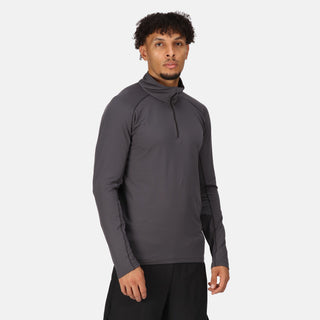 Regatta Men's Printable Core Stretch Half Zip Midlayer Ideal For Work-SEAL GREY - Borderland Muff
