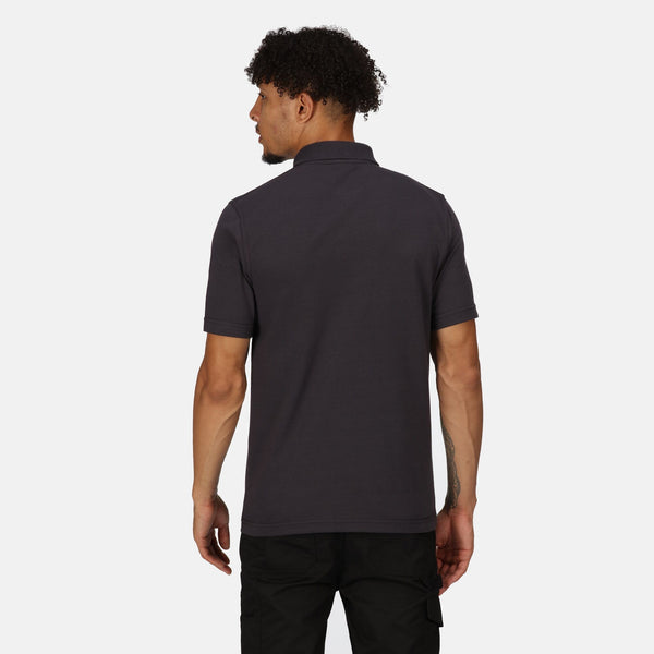 Regatta Men's 65/35 Short Sleeve Pro Work Polo Shirt-SEAL GREY - Borderland Muff
