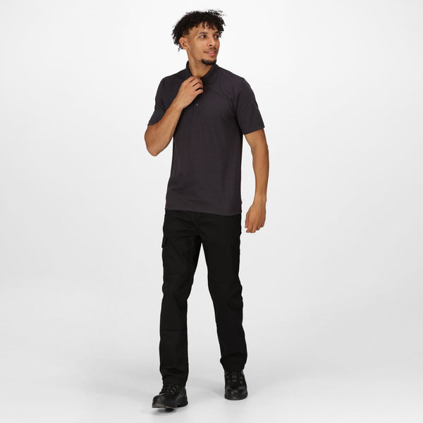 Regatta Men's 65/35 Short Sleeve Pro Work Polo Shirt-SEAL GREY - Borderland Muff