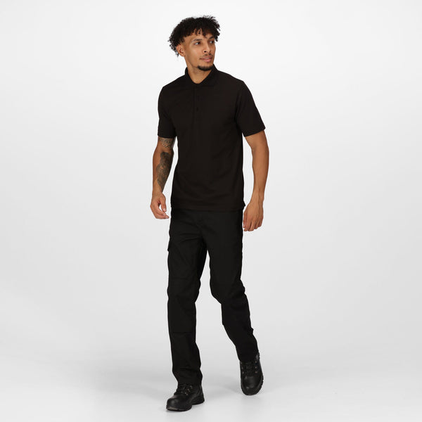 Regatta Men's 65/35 Short Sleeve Pro Work Polo Shirt-BLACK - Borderland Muff