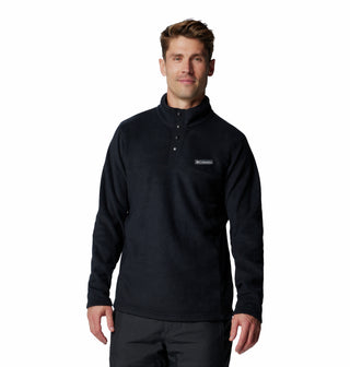 Columbia Men's Steens Mountain II Regular Fit Half Snap Fleece-BLACK - Borderland Muff