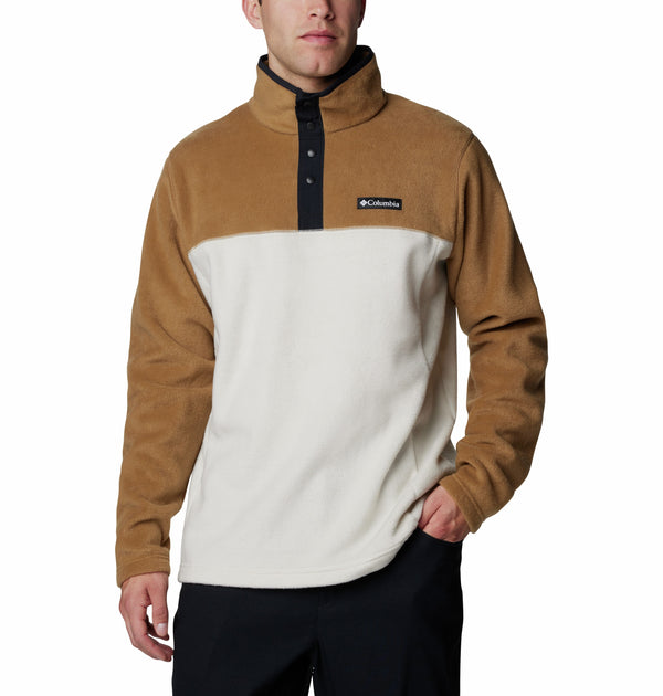 Columbia Men's Steens Mountain II Regular Fit Half Snap Fleece-STONE - Borderland Muff