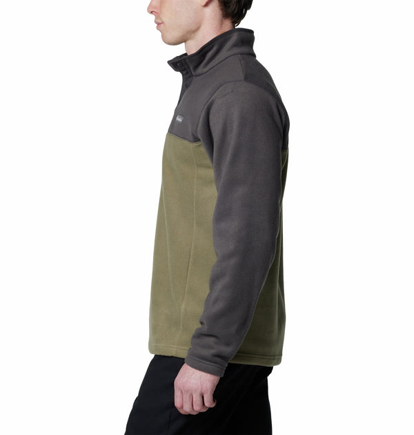 Columbia Men's Steens Mountain II Regular Fit Half Snap Fleece-STONE GREEN - Borderland Muff